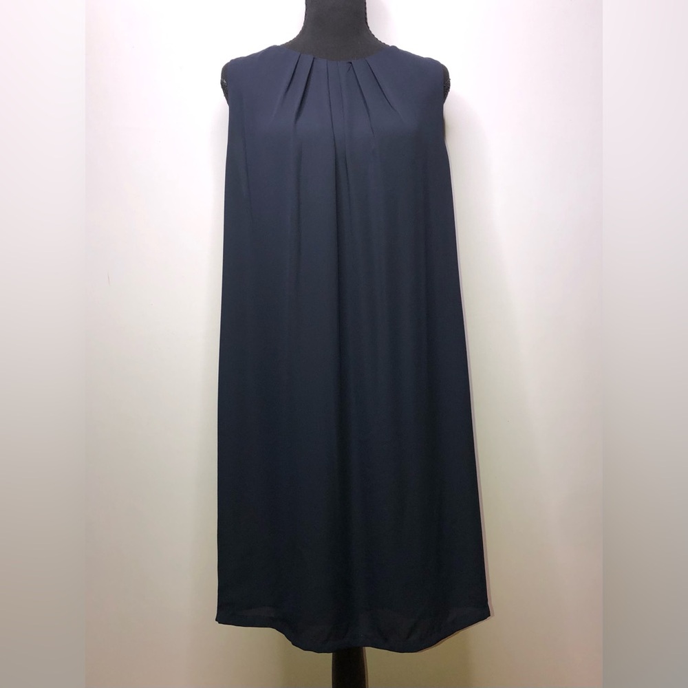 H&M Navy Blue Sleeveless Midi 10 Dress